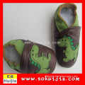 China Manufacturer Western colorful shape soft flat cow leather embroidered new shoes with baby